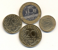 Отдается в дар Монеты Франции