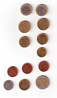 Отдается в дар Монеты и магнит Финляндии (добавлено еще 2 монеты)