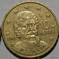 Отдается в дар Монета 10 евроцентов Греции