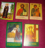 Отдается в дар Православные иконы и календарики со святыми