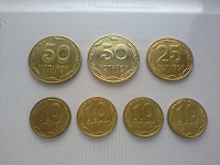 Отдается в дар Монеты Украины в погодовку