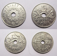 Отдается в дар монетки для коллекции 7 (Скандинавия)