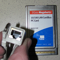 Отдается в дар Сетевая карта Ethernet PCMCIA для ноутбука