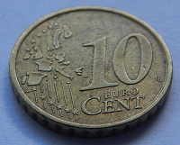 Отдается в дар 4 монеты номиналом 10 евроцентов