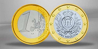 Отдается в дар Монета 1 евро Сан-Марино