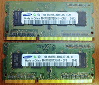 Отдается в дар Samsung 1GB SO-dimm PC3-8500 DDR3 1066MHz