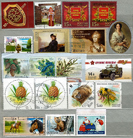 Отдается в дар Российские марки с конвертов (художественные)