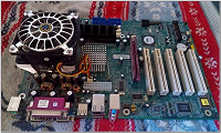 Отдается в дар Материнская плата Epox EP-8K9A7I + AMD проц на 1.6 Ггц + память DDR на 256 MB + Видеокарта