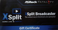 Отдается в дар Gift Certificate XSplit