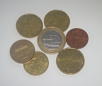 Отдается в дар Монетки евро