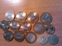 Отдается в дар Монеты 2 и 10 рублей (В основном биметалл)