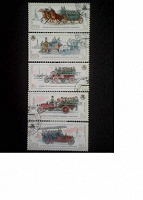 Отдается в дар Пожарный транспорт на марках СССР.