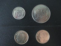 Отдается в дар Монеты Украины и Бельгии