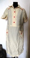 Отдается в дар Платье летнее с короткими рукавами, льняное, винтажное. 48-50 размер