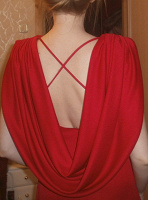 Отдается в дар Красное винтажное вечернее платье