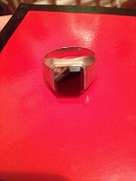 Отдается в дар Кольцо (перстень) мужское серебро