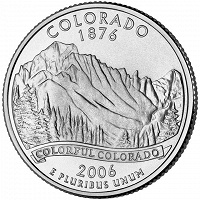 Отдается в дар 25 центов США квотер Колорадо 2006