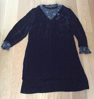 Отдается в дар Платье бархатное черное (L) на 50-52 размер