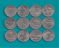 Отдается в дар Монеты 25 центов США (квотеры).
