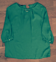 Отдается в дар Шёлковая блузка зелёная!