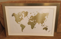 Отдается в дар Постер «Карта мира» в рамке