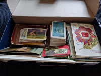 Отдается в дар Целая коробка советских открыток и календариков