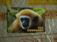 Отдается в дар календарики с обезьянами, 2016 и 1992 г