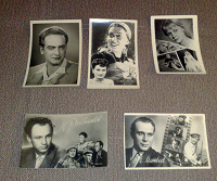 Отдается в дар открытки с актёрами 1956-1960