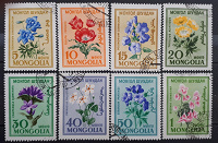 Отдается в дар Цветы. Флора. Марки Монголии, 1960.