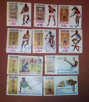 Отдается в дар марки Гвинеи к олимпиаде 1968