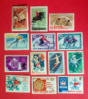 Отдается в дар марки Спорт СССР 1962-1964гг