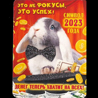 Отдается в дар карманный календарик кролик(символ года)