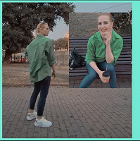 Отдается в дар Зелёная рубашка — красивая, как пташка (: