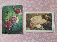 Отдается в дар 2 открытки (обложки от телеграмм) с цветами