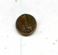 Отдается в дар 1 цент 1966 Нидерланды