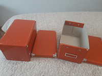 Отдается в дар Две оранжевые коробки с крышками