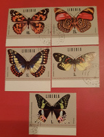 Отдается в дар Марки Либерии «Бабочки»