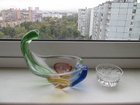 Отдается в дар посуда цветное стекло
