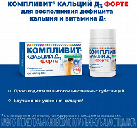Отдается в дар Кальций Д3 Компливит Форте 500 мг+400 мг.