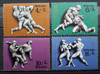 Отдается в дар Олимпийские игры — Москва 1980, марки СССР 1977. Борьба. Бокс.