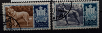 Отдается в дар Собаки, почтовые марки Сан-Марино, 1956 год.