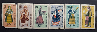 Отдается в дар Народные костюмы. Почтовые марки Болгарии. 1961.