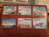 Отдается в дар Марки вьетнамские «Корабли»
