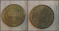 Отдается в дар 20 центов Германия 2002 года