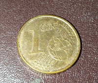 Отдается в дар Монета 1 евроцент Италия 2017