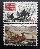 Отдается в дар 2 интересные отдельные почтовые марки США.