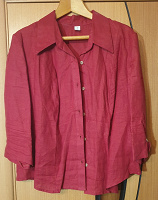 Льняная рубашка-пиджак размер 58-60