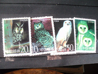 Отдается в дар марки: совы из китая