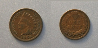 Отдается в дар 1 цент США 1904г.