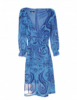 Отдается в дар Платье цвета индиго с рисунком «турецкий огурец», размер XS